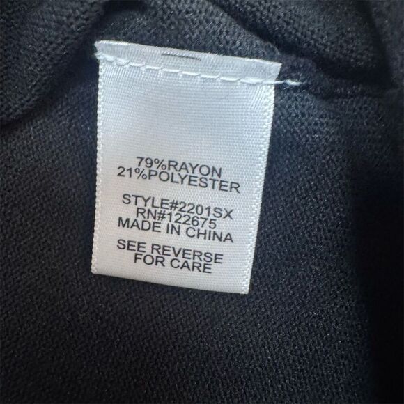 EUC Lety and Me V-Neck Pullover Sweater Medium Black - Picture 5 of 6